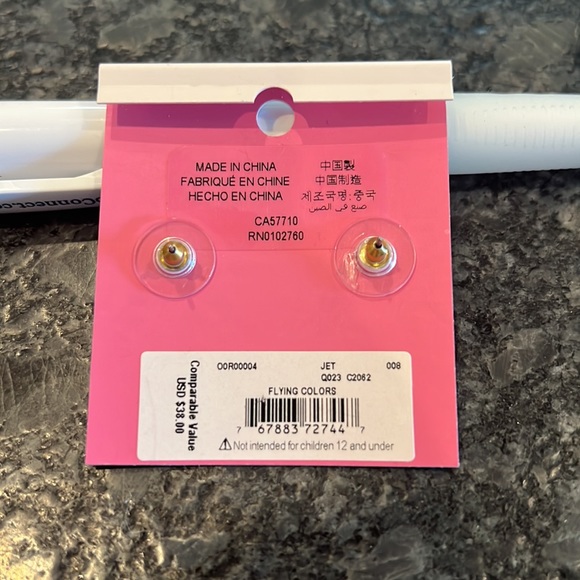 Kate Spade Flying Colors earrings, black - Picture 4 of 4